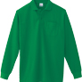 T/C長袖ポロシャツ ポケット付きグリーン