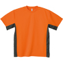 アクティブTシャツオレンジ×ダークグレー