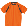 カラーブロックTシャツオレンジ×ダークグレー